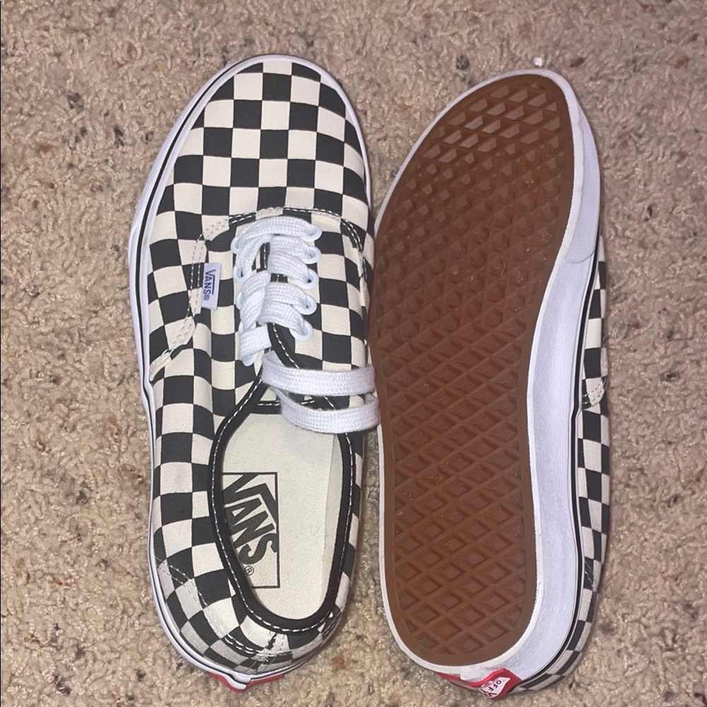 Vans Black and White Checkered Slip-On Sneakers
